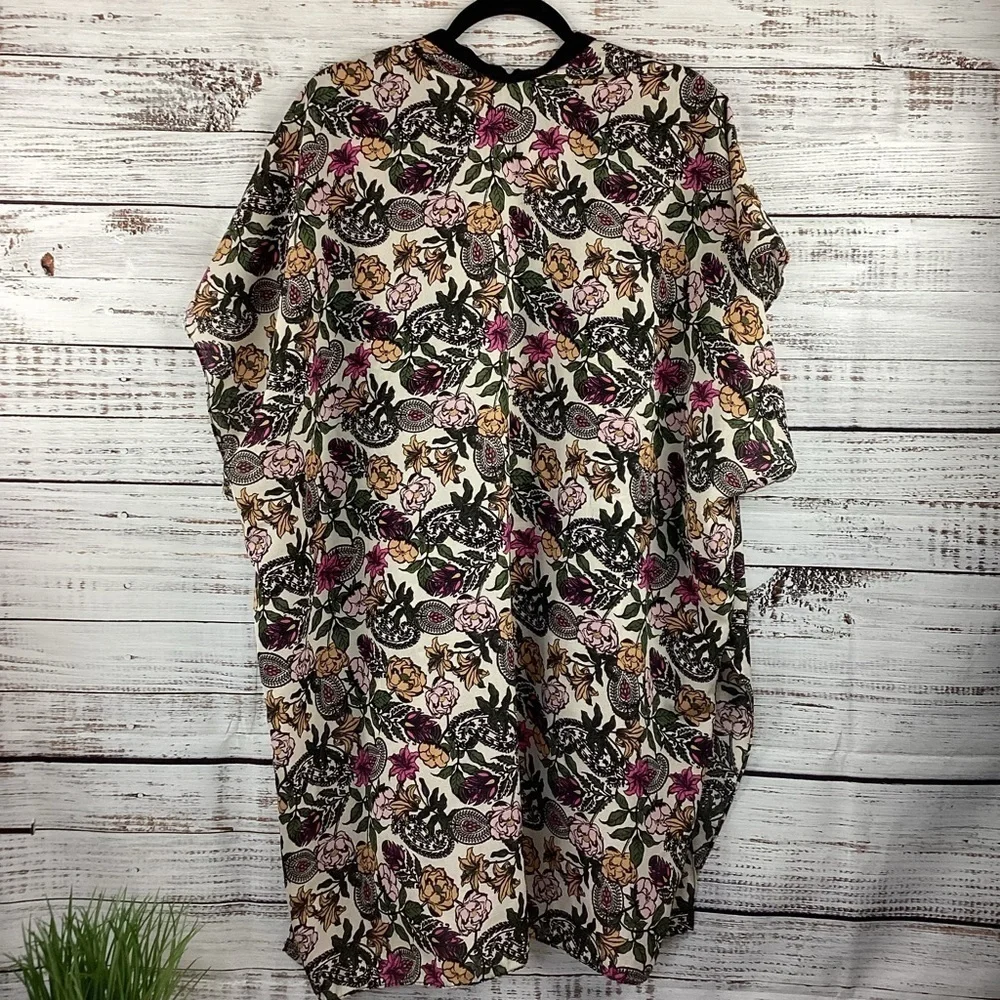 SPRING FLORAL ONE SIZE TOP KIMONO CARDIGAN SPRING SUMMER BOHO GUC - Picture 9 of 11